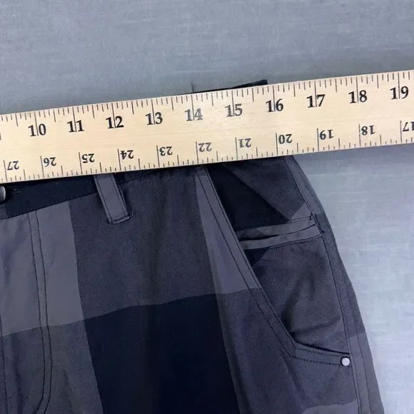 lululemon athletica Charcoal and Black Plaid Athletic Shorts - Picture 5 of 8